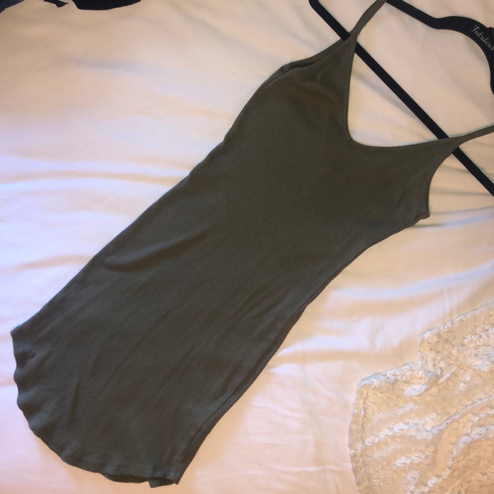 Hunter green fitted dress